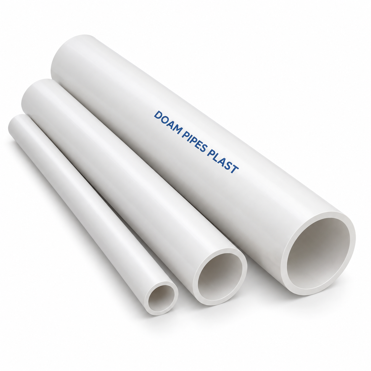 أنابيب دوم UPVC البيضاء بطباعة DOAM PIPES PLAST